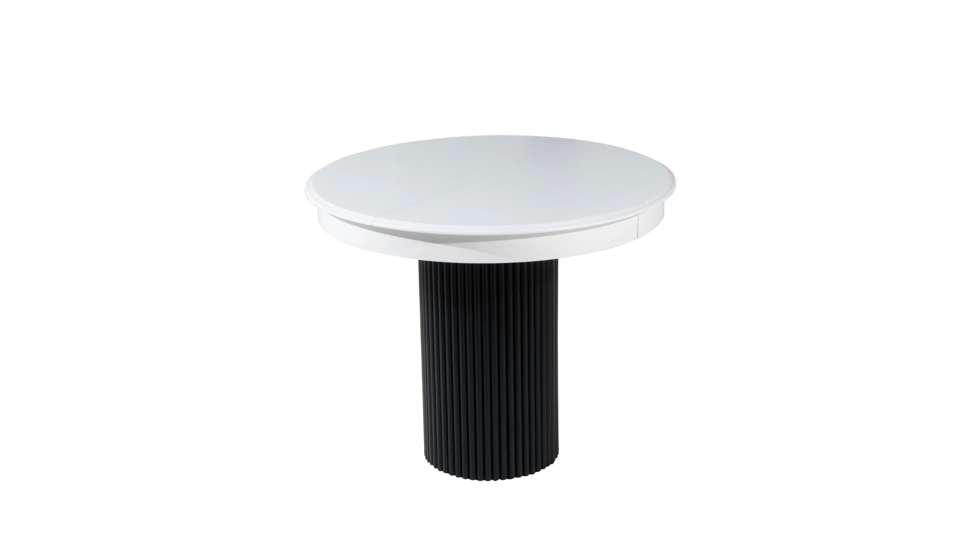 POLO ROUND WHITE EXTENDABLE TABLE