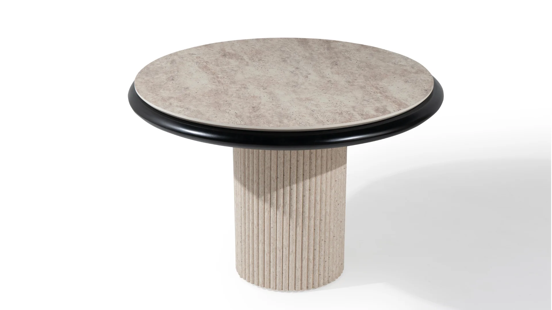 VEGAS ROUND TRAVERTINE TABLE